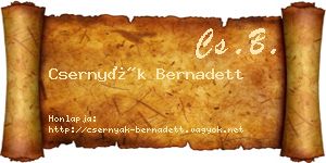 Csernyák Bernadett névjegykártya